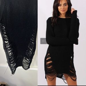 Hera Collection Distressed Sweater Tunic